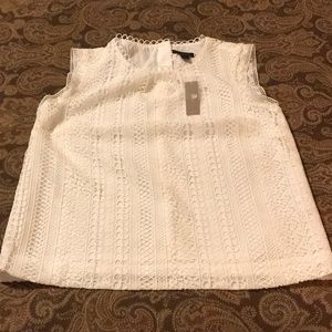 J.Crew Ivory Lace Top